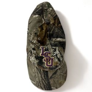 LSU Camouflage Baseball Cap Licensed Size Medium EUC Unisex